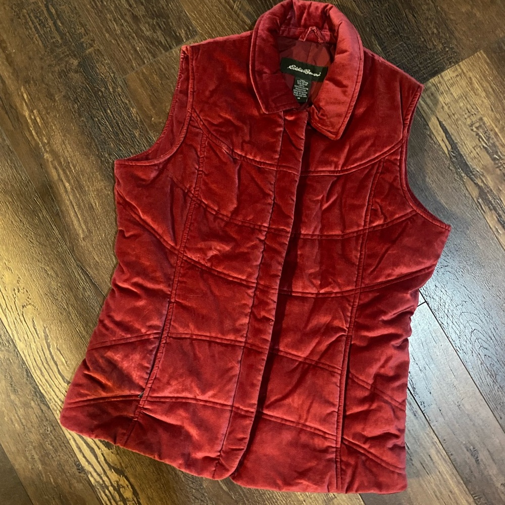 Vintage Eddie Bauer Deep Red Puffer Vest